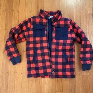 Hanna Andersson plaid boys jacket NWOT size 6-7 120cm